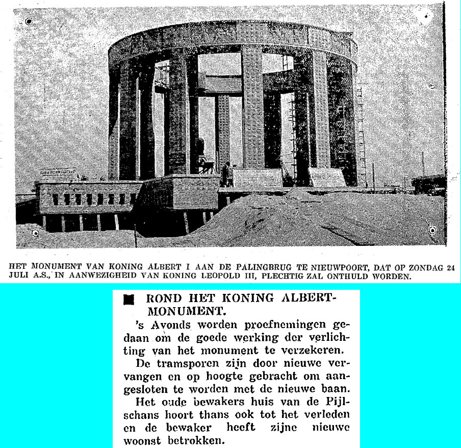 Inhuldiging AlbertI-Monument 24/07/1938